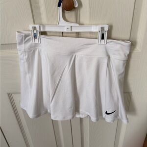 Nike White Women's Athletic Tennis Skort with Black Swoosh